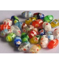 Millefiori Oval Beads 10mm