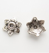 Tibetan 9mm Pointed Flower Beadcaps