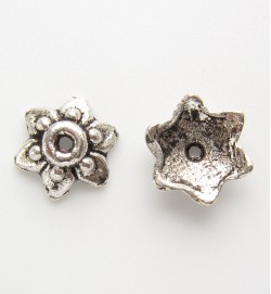 Tibetan 9mm Pointed Flower Beadcaps