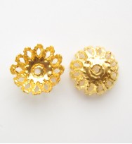 Gold Filigree 8.5mm Beadcaps