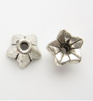 Silver Flower Cap 9mm Beadcap