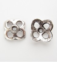 Tibetan Silver 9mm Plain Petal Beadcap