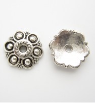 Ornate Flower 14mm Beadcaps