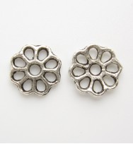 Tibetan Flat Flower 8.5mm Beadcaps