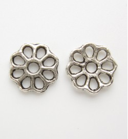 Tibetan Flat Flower 8.5mm Beadcaps