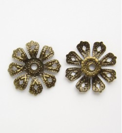 Filigree 20mm Flat Flower Beadcap