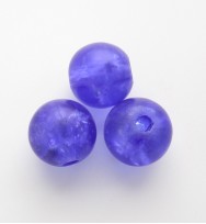 Crackle Glass Beads 8mm ~ Blue