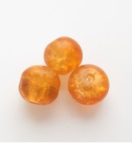 Crackle Glass Beads 8mm ~ Orange