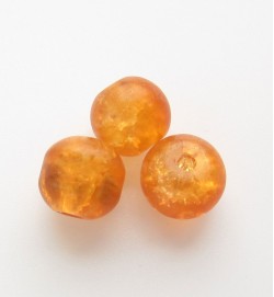 Crackle Glass Beads 8mm ~ Orange