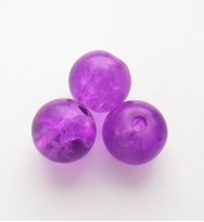 Crackle Glass Beads 8mm ~ Pink