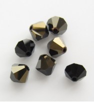 Swarovski Bicone 6mm ~ Jet Nut