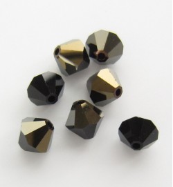 Swarovski Bicone 6mm ~ Jet Nut