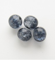 Crackle Glass Beads 6mm ~ Blue