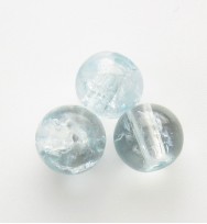 Crackle Glass Beads 6mm ~ Blue & White