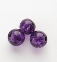 Crackle Glass Beads 6mm ~ Dark Purple