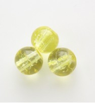 Crackle Glass Beads 6mm ~ Yellow