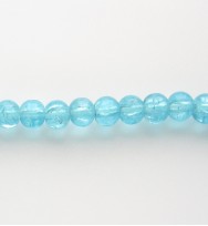 Crackle Glass Beads 4mm ~ Aqua