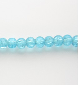 Crackle Glass Beads 4mm ~ Aqua