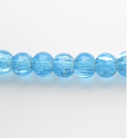Crackle Glass Beads 4mm ~ Blue