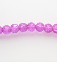 Crackle Glass Beads 4mm ~ Dark Pink