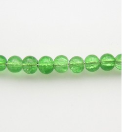 Crackle Glass Beads 4mm ~ Green