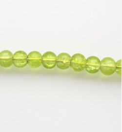 Crackle Glass Beads 4mm ~ Lime