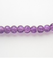 Crackle Glass Beads 4mm ~ Purple