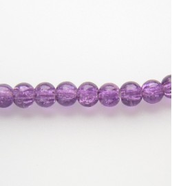 Crackle Glass Beads 4mm ~ Purple