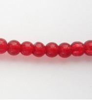 Crackle Glass Beads 4mm ~ Red