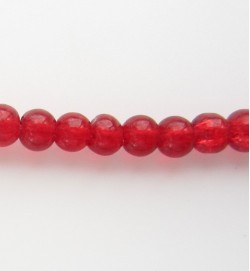 Crackle Glass Beads 4mm ~ Red