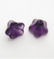 Morning Glory Flower Beads - Purple