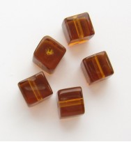 Glass Cubes 4mm ~ Amber