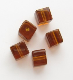 Glass Cubes 4mm ~ Amber