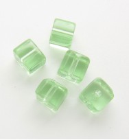 Glass Cubes 4mm ~ Light Green