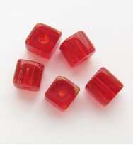 Glass Cubes 4mm ~ Red