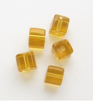 Glass Cubes 4mm ~ Yellow