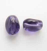 Twist Glass Ovals 13mm ~ Purple