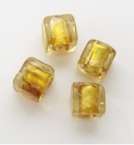 Silver Foil 6mm Cubes ~ Gold