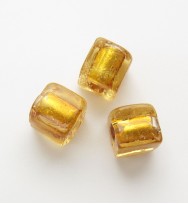 Silver Foil 8mm Cubes ~ Gold