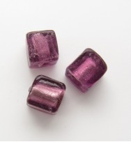 Silver Foil 8mm Cubes ~ Purple