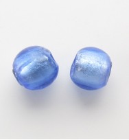 Silver Foil 10mm Rounds ~ Blue