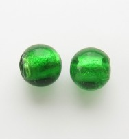 Silver Foil 10mm Rounds ~ Green