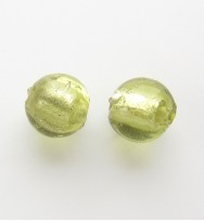 Silver Foil 10mm Rounds ~ Light Green