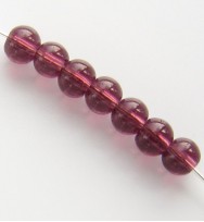 Smooth Glass Beads 4mm ~ Crimson
