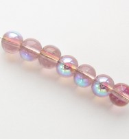 Smooth Glass Beads 4mm ~ Crimson AB