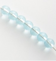 Smooth Glass Beads 4mm ~ Light Blue