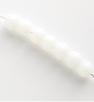 Smooth Glass Beads 4mm ~ White