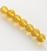 Smooth Glass Beads 4mm ~ Yellow