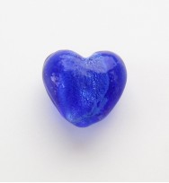 Silver Foil 12mm Hearts ~ Dark Blue