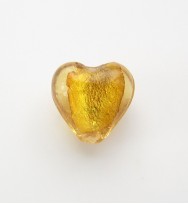 Silver Foil 12mm Hearts ~ Gold